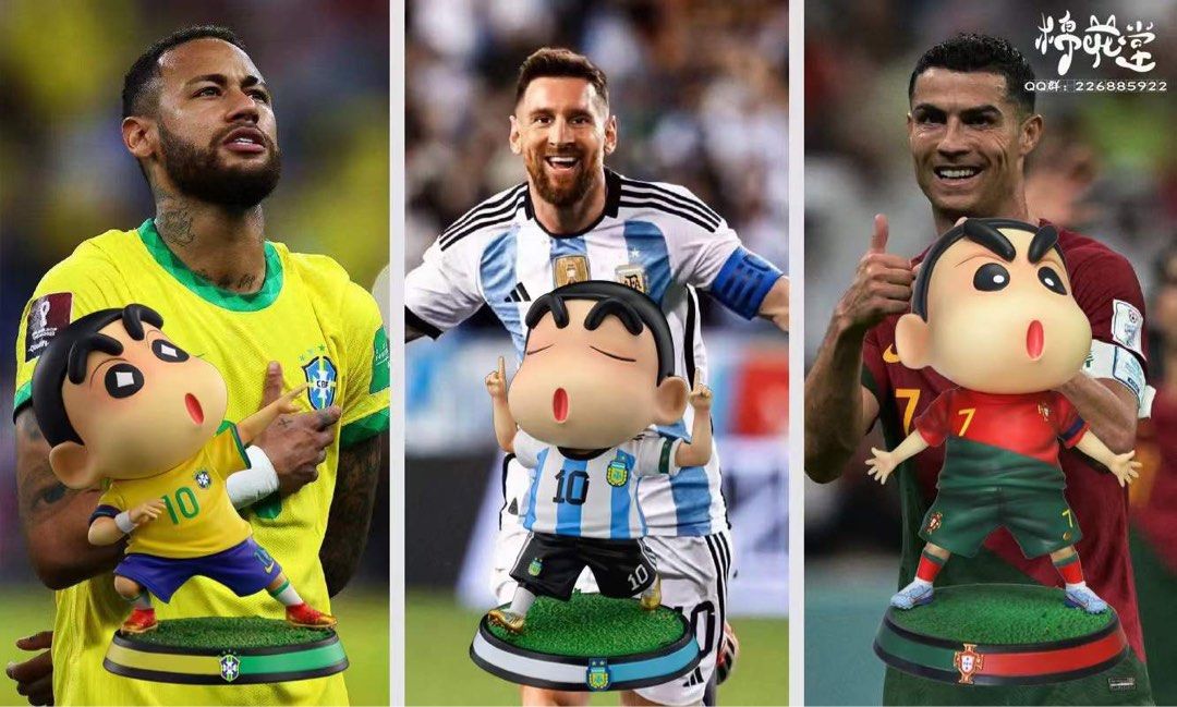 [PO] Crayon Shin Chan X Messi, Hobbies & Toys, Toys & Games on Carousell