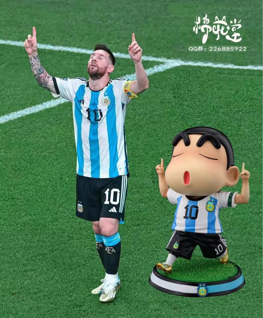 [PO] Crayon Shin Chan X Messi, Hobbies & Toys, Toys & Games on Carousell