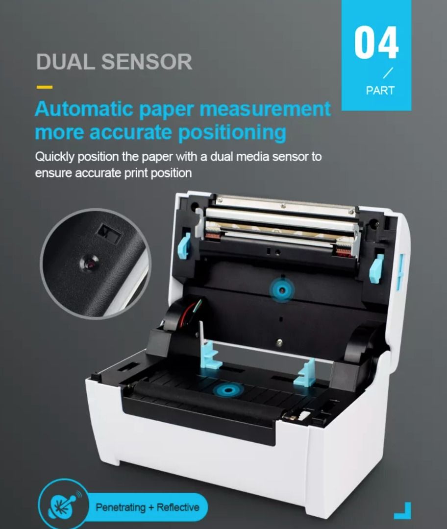 POS9200L110mm paper width Thermal Shipping Label Printer, Computers