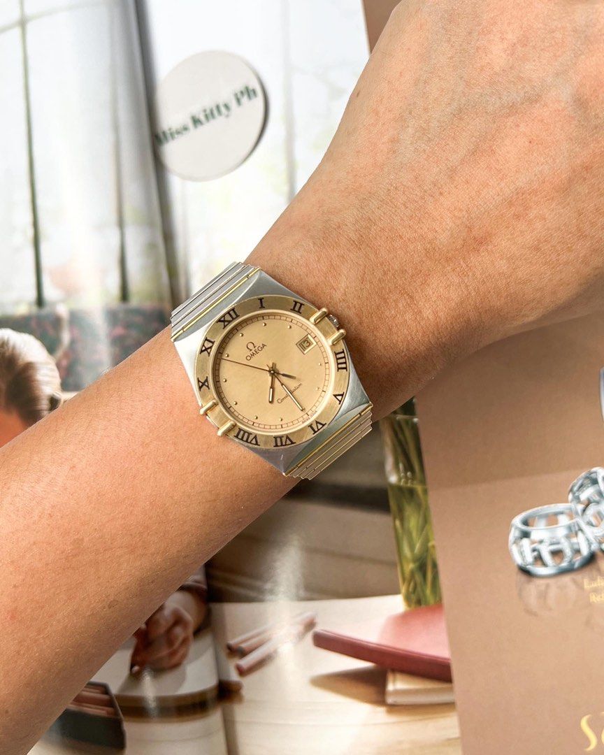 Preowned Authentic Omega Constellation 32mm Full Bar Gold