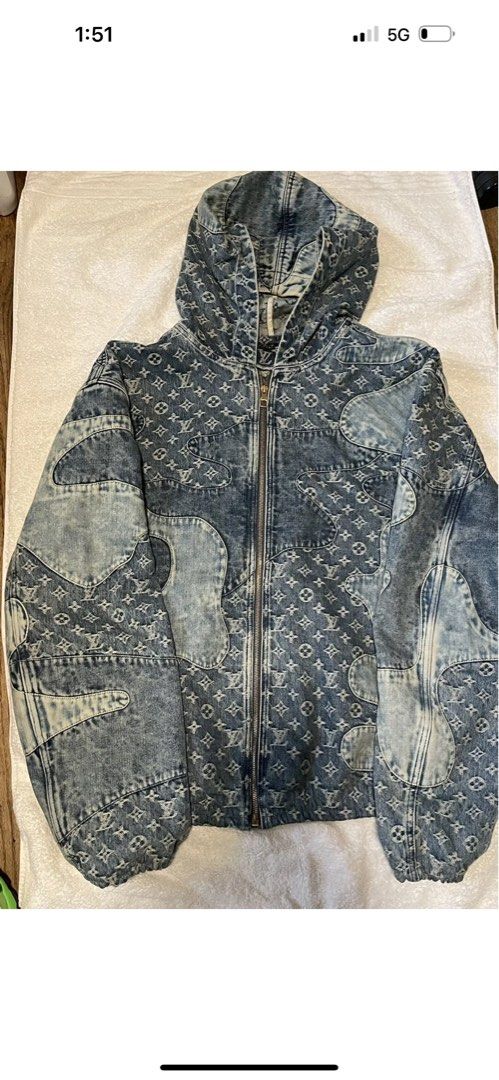 Rare Louis Vuitton Denim Jacket (Category: Luxury Apparel) located in Mandaue City. Submitted by GrandAstrolabe (Listing ID 1202751906, Image 2). Description: Louis Vuitton Denim Hoodie Jacket Patchwork x Nigo X Abloh sz 50. This jacket has been worn approximately 6-10 times. Box, hang tags, receipt. Size 50. If you’re a bigger guy you know this is likely the only one in the country in that size available it’s sold out in all sizes. See images ch