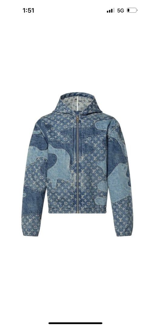 Rare Louis Vuitton Denim Jacket (Category: Luxury Apparel) located in Mandaue City. Submitted by GrandAstrolabe (Listing ID 1202751906, Image 1). Description: Louis Vuitton Denim Hoodie Jacket Patchwork x Nigo X Abloh sz 50. This jacket has been worn approximately 6-10 times. Box, hang tags, receipt. Size 50. If you’re a bigger guy you know this is likely the only one in the country in that size available it’s sold out in all sizes. See images ch