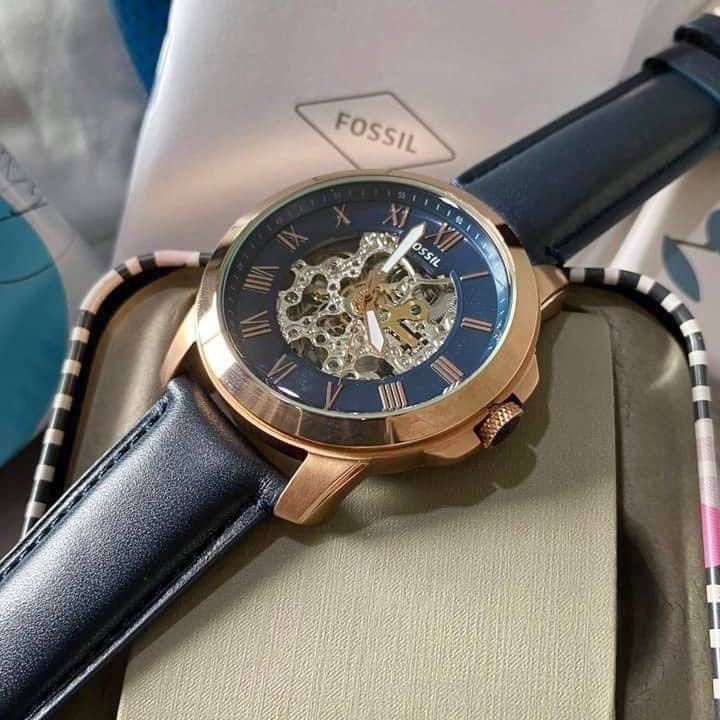Grant automatic blue leather sale watch