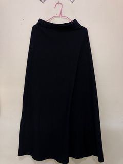 rok knitt biru dongker