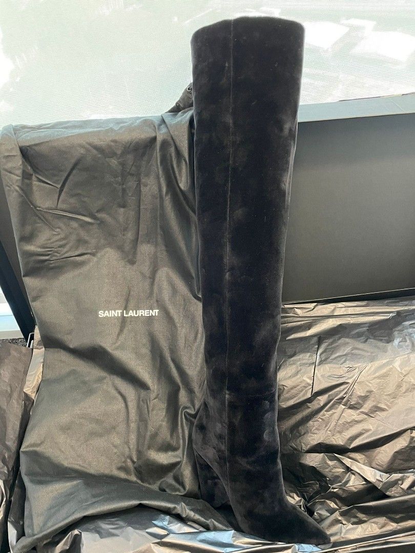 Saint laurent niki over the sales knee boots