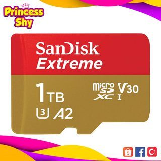 SanDisk Extreme 1TB micro SDXC UHS-I U3 V30 A2 Class 10 Memory Card SDSQXAV-1T00