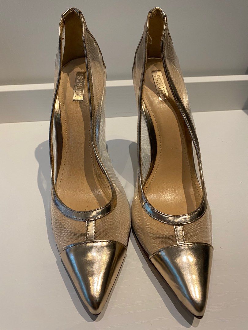 Gold top schutz heels