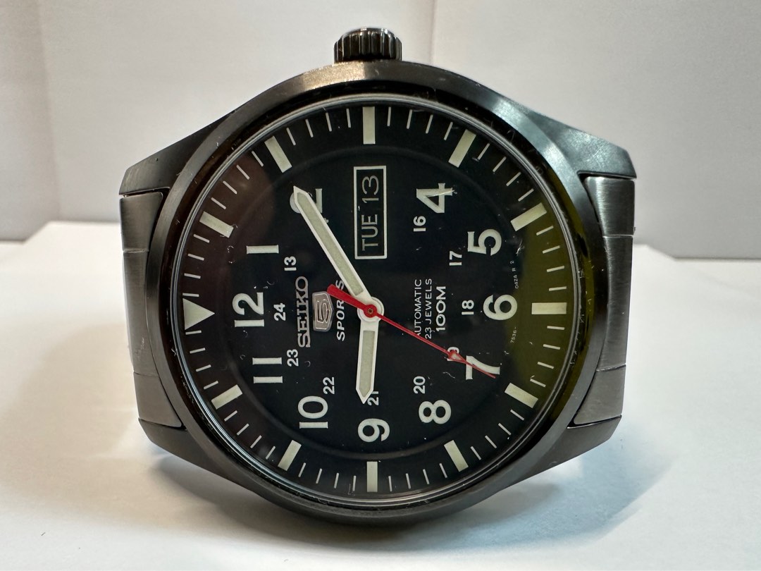 Seiko 5 Sports Automatic 7S3603J0 Black, Men's Fashion, Watches