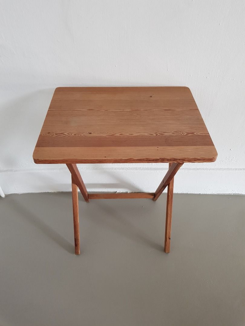 Small/Mini Foldable/Portable Wooden Table, Furniture & Home Living