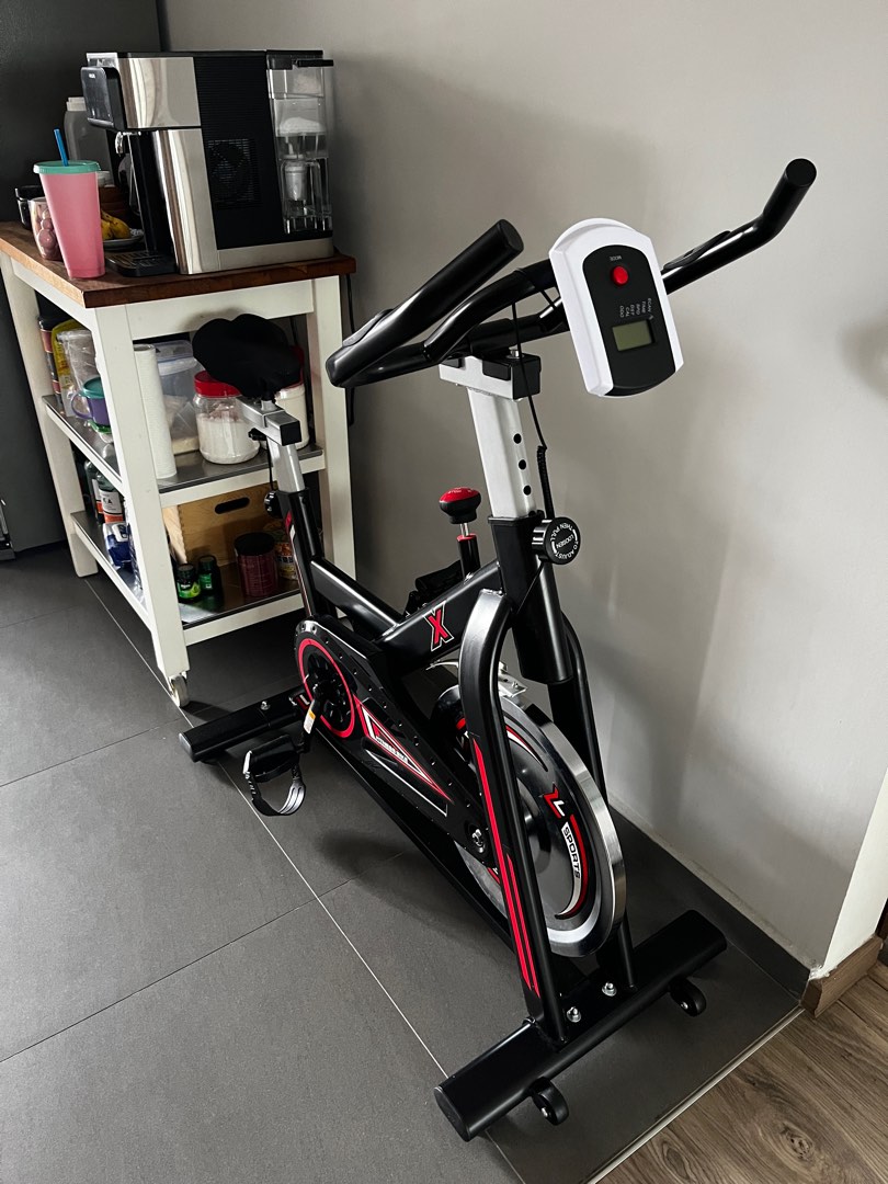 Spin Bike with Heart Rate Sensor and Monitor, Sports Equipment