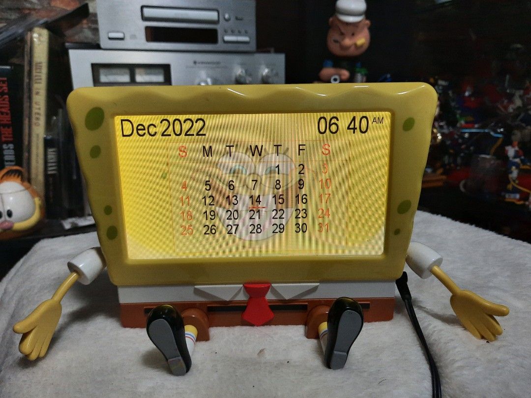 Spongebob Digital Animated Alarm Clock, Photo Diary (Category: Clocks) located in Pasig City. Submitted by JMToysandCollectibles (Listing ID 1202906206, Image 2). Description: Spongebob Digital Animated Alarm Clock, Photo Diary PHP4,500 By: Viacom Great For Collection Very Good Working Condition PM us for Video Demo Delivery via Lalamove MOP: Gcash/ BPI/ BDO.