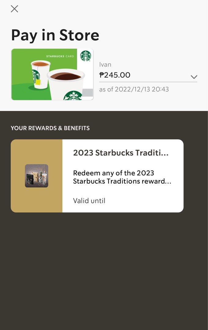 Starbucks 2023 Traditions Reward Starbucks planner / Starbucks cold