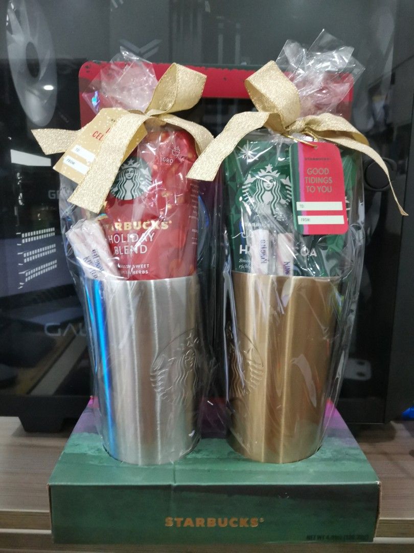 Costco Starbucks Tumbler Holiday Blend Coffee 70g Gift Set, Stainless Steel