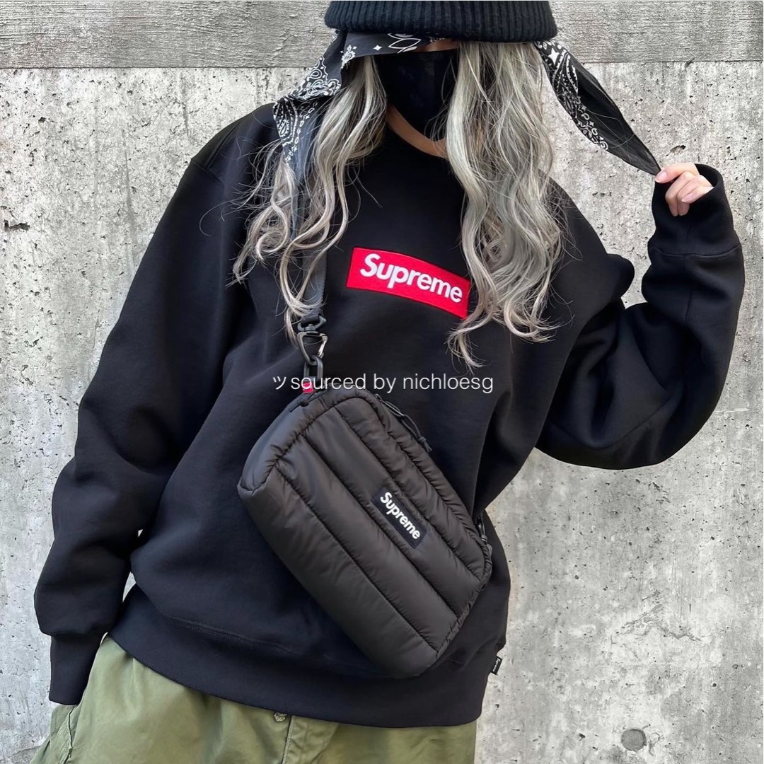 Supreme 22aw Puffer Side Bag BLACK | eclipseseal.com