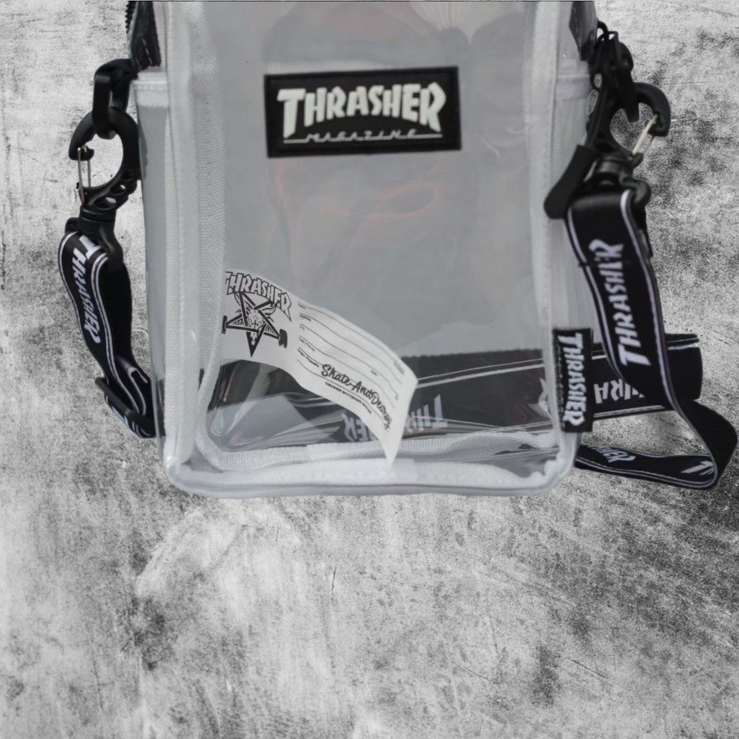 Tas Thrasher Transparent Sling Bag, Fesyen Pria, Tas Dompet