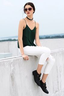 The Closer Lover Larissa Top in Forest Green