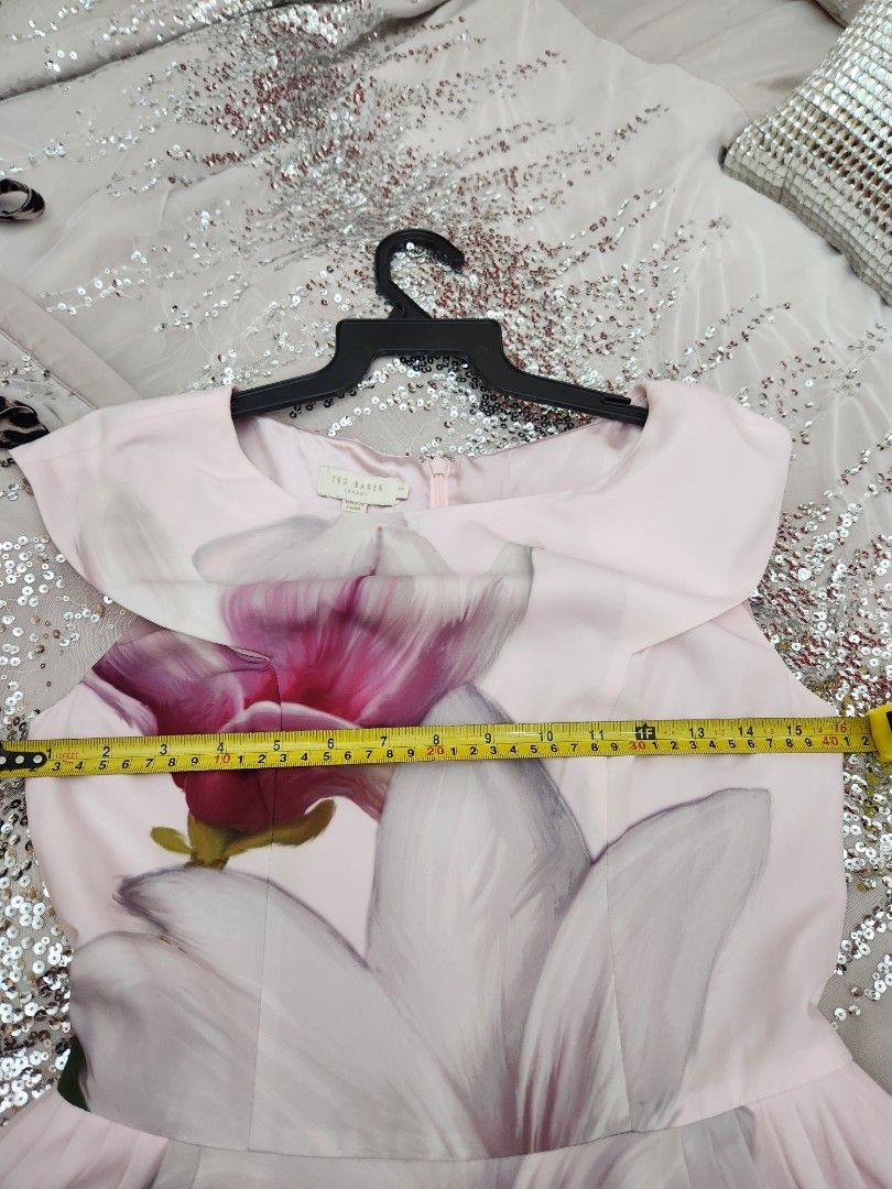 TED BAKER BROMLIE PROM DRESS IN PINK MAGNOLIA
