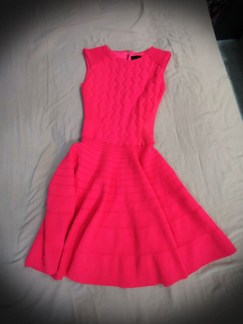 Ted Baker swing dress hot pink