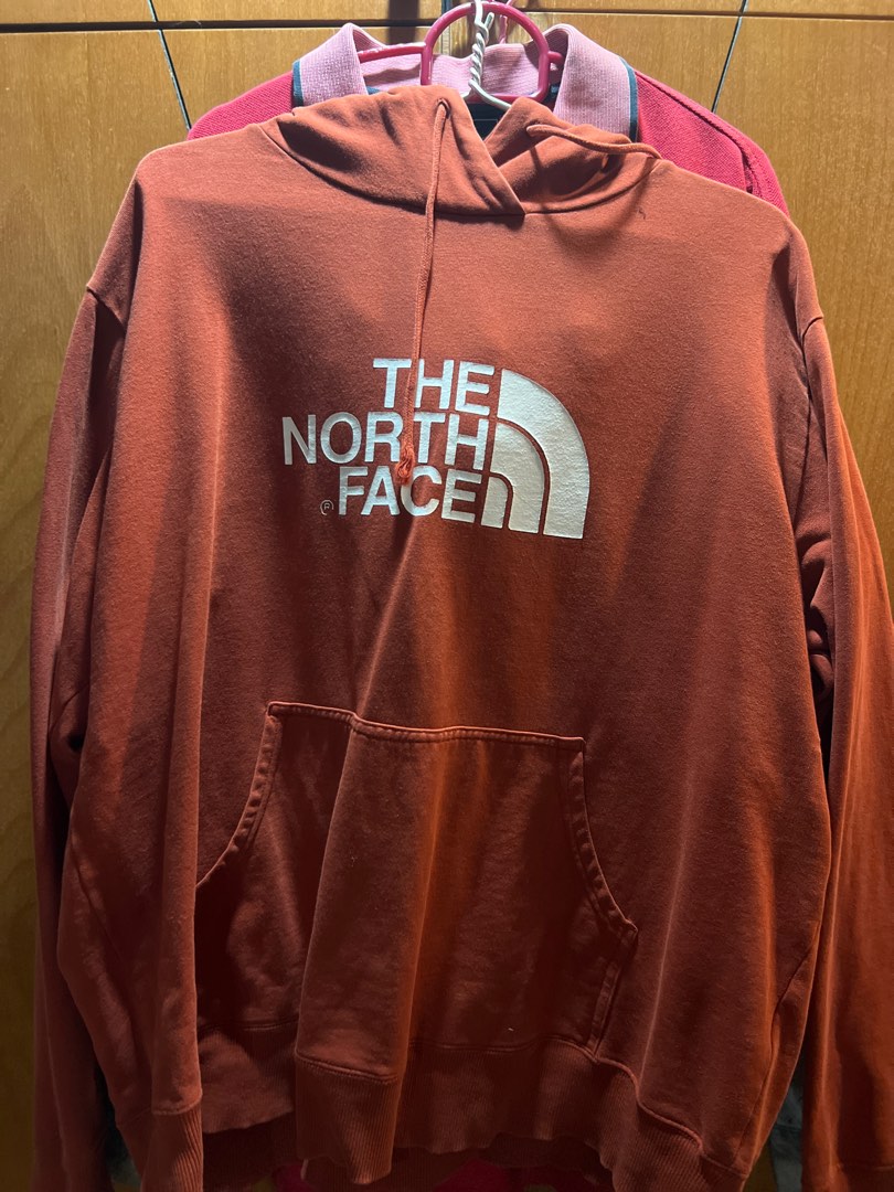 Red the north face hoodie online