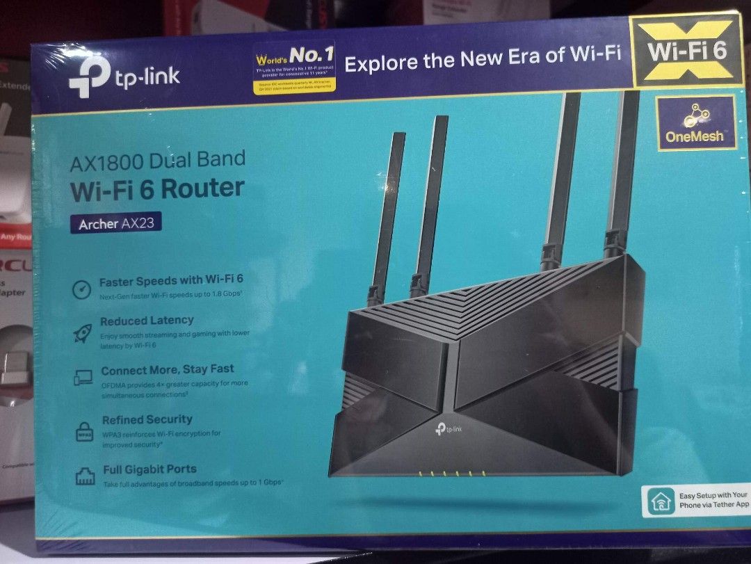 TP-Link Archer AX23 AX1800 One Mesh WiFi 6 Dual Band Router, Computers ...