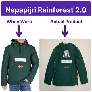 (UNISEX Large) Napapijri Rainforest 2.0 Pullover Jacket