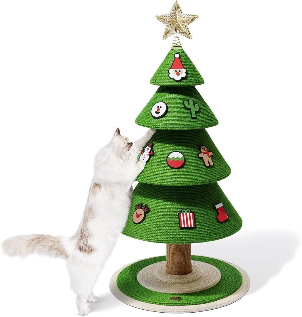 VETRESKA Cat Scratching Post Cat Christmas Pine Tree Large Cat