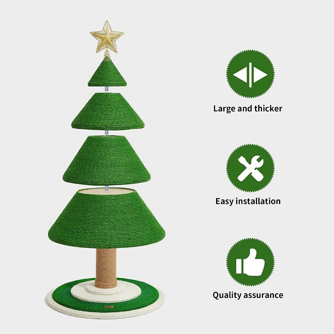 VETRESKA Cat Scratching Post Cat Christmas Pine Tree Large Cat