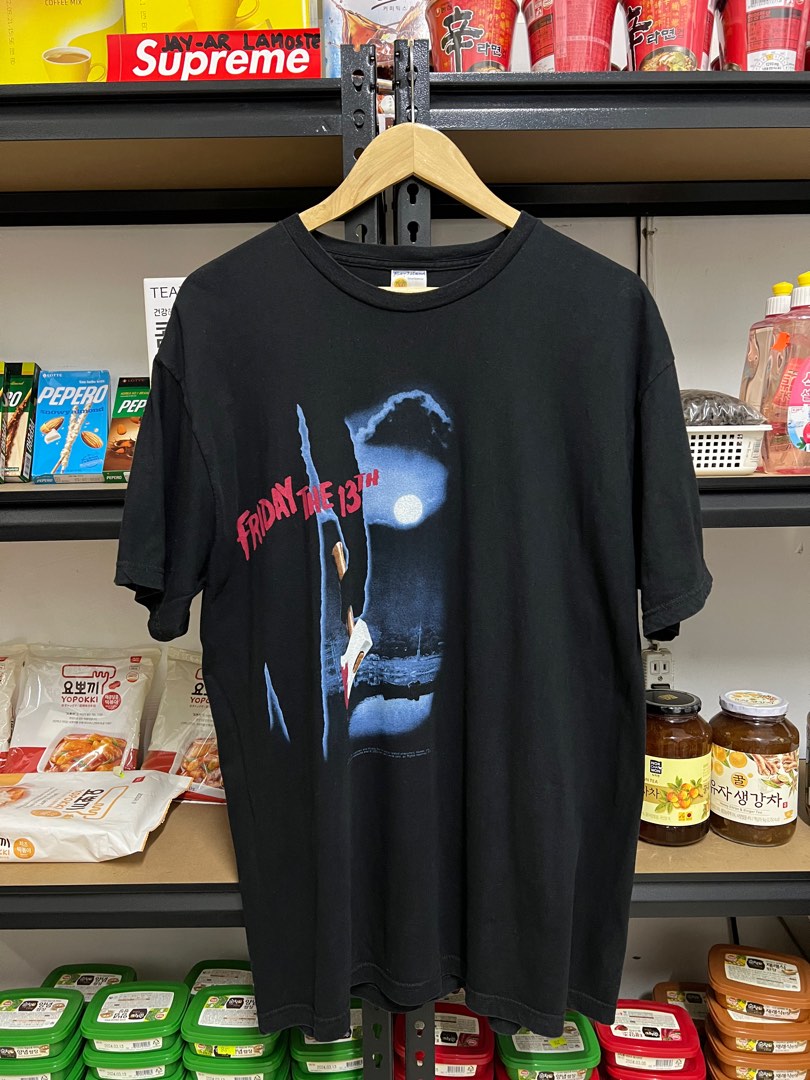 Friday the 13th Movie T-shirt, Men's M size cotton black type Vintage Second Hand