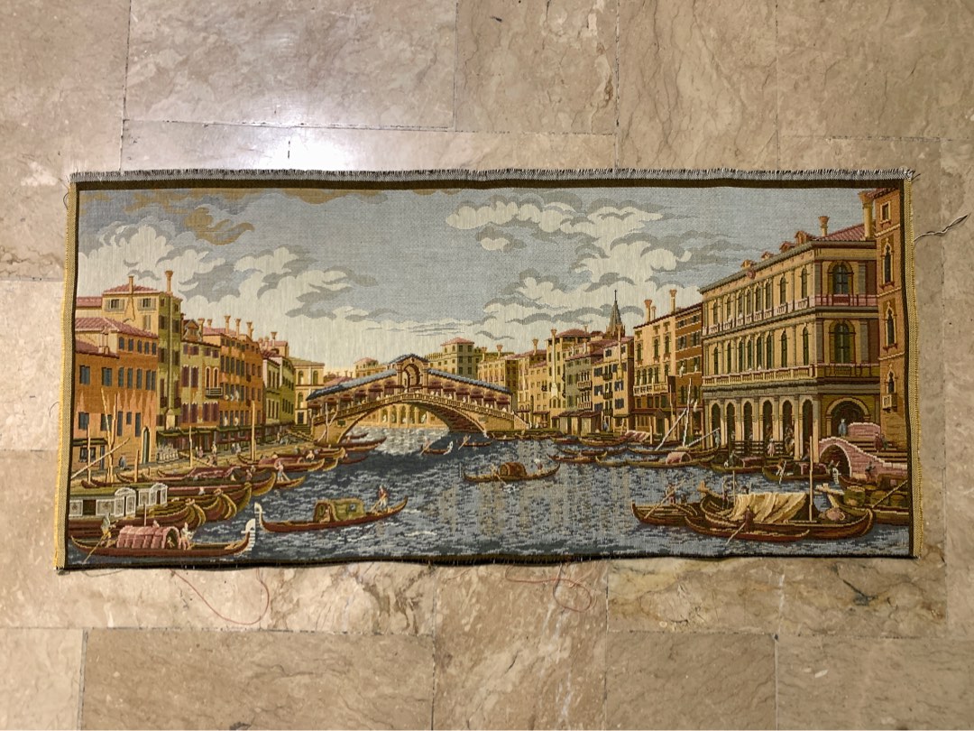 Vintage Italian Tapestry, Hobbies & Toys, Stationary & Craft, Handmade