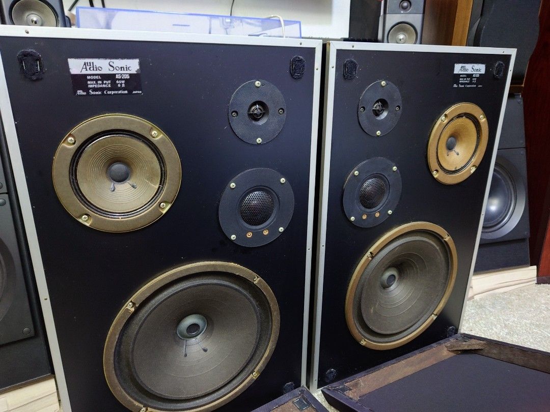 Vintage JAPAN RARE Audio Sonic 4 Way 2 tweeter 1 midrange 1 woofer