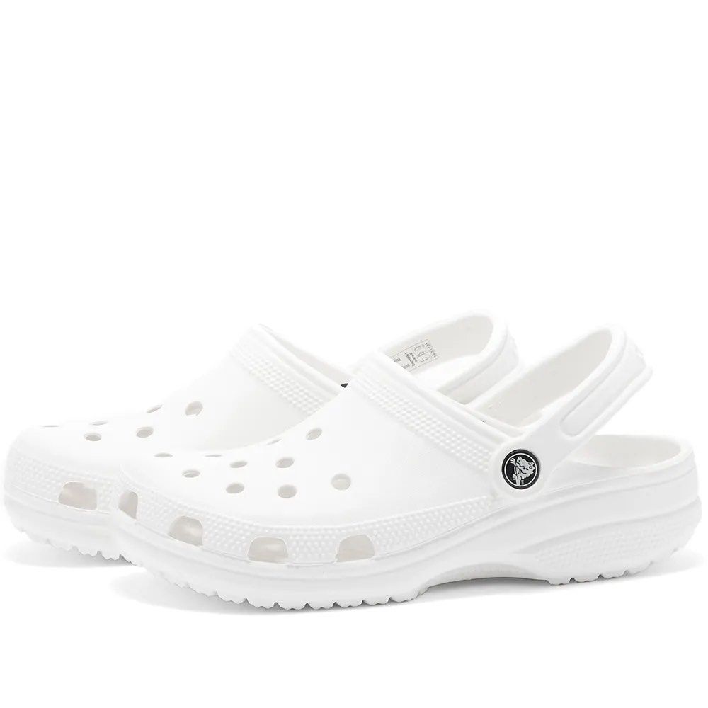 White Classic Crocs, Women's Fashion, Footwear, Sandals on Carousell