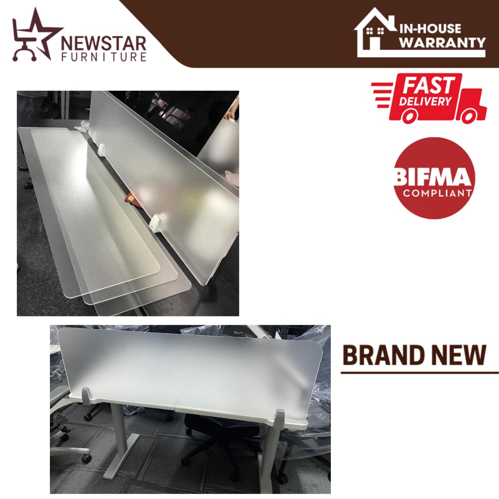 Workstation Acrylic Divider with Clip, Furniture & Home Living