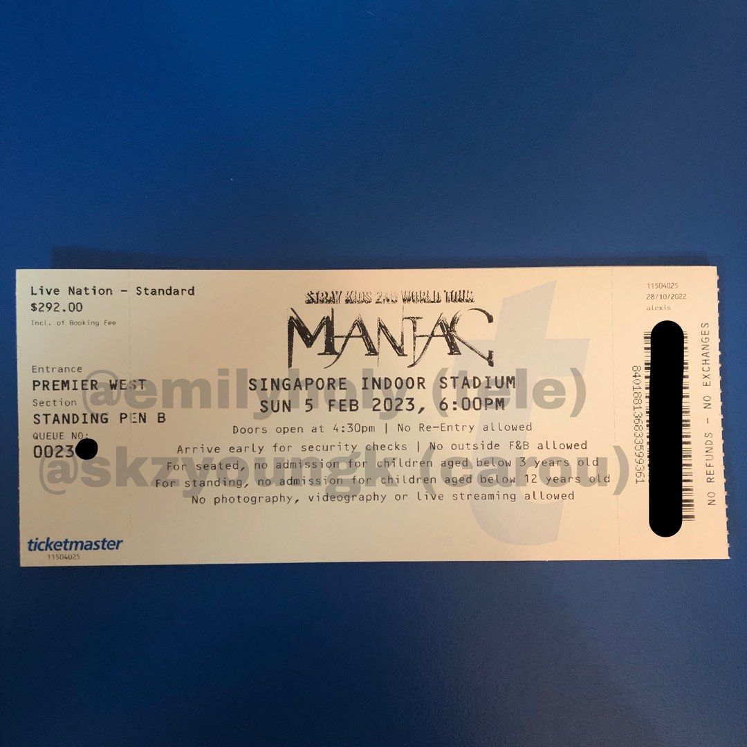 wts stray kids skz maniac concert ticket, Tickets & Vouchers, Event