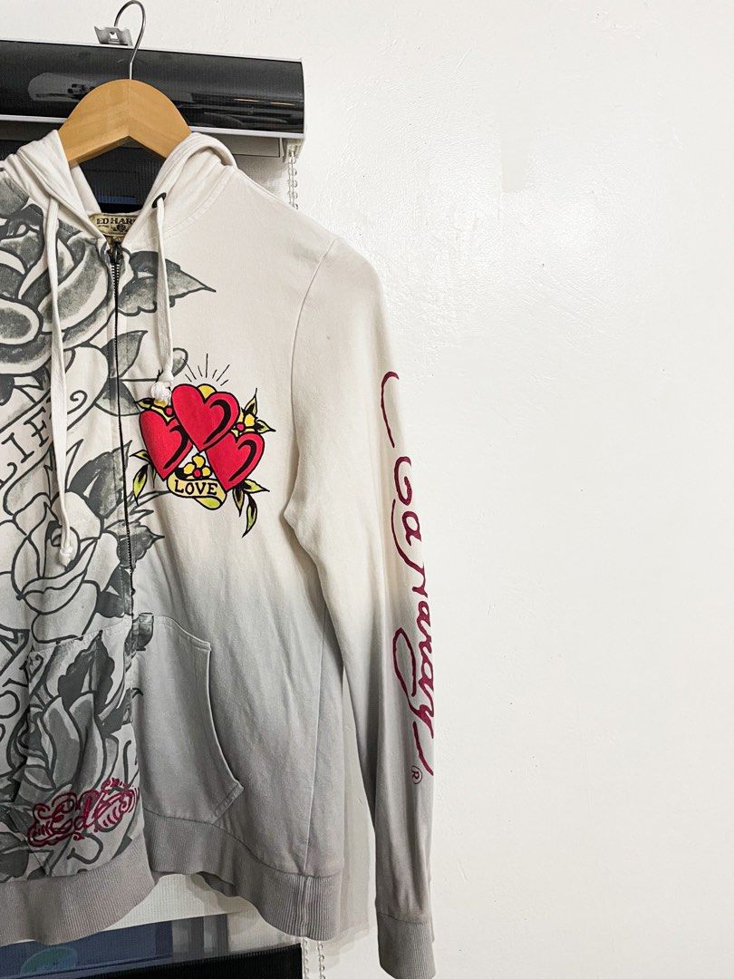 Y2k Ed Hardy Zip Jacket, Women's Fashion, Coats, Jackets And Outerwear 
