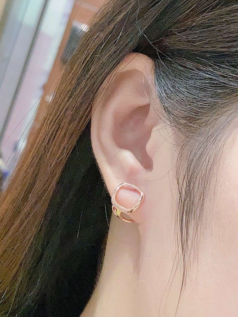 Square clip on shop earrings