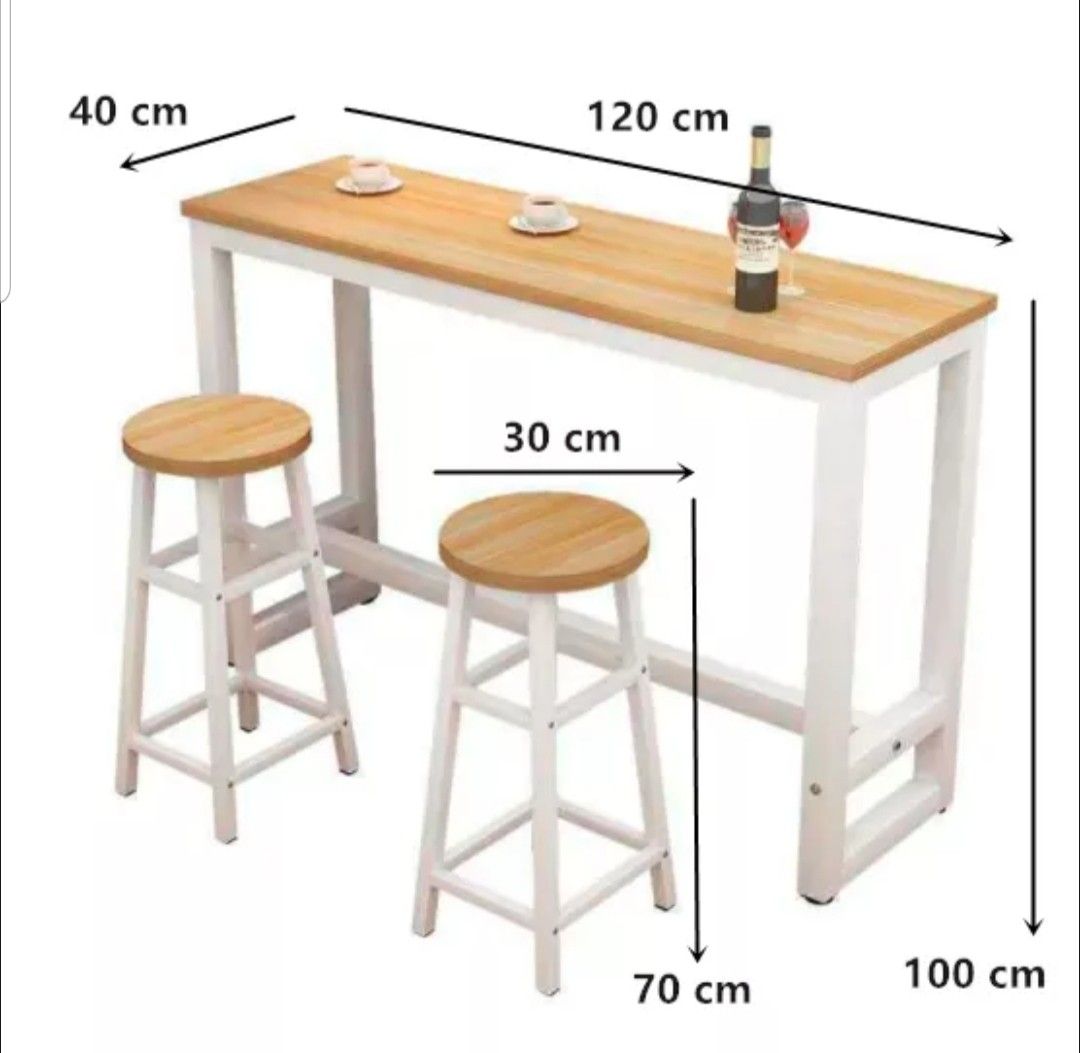 120cm x 40cm Bar Table Meja Bar Meja Tinggi Dining Table Cafe