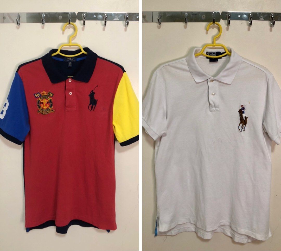 2 Ralph Lauren Polo Shirts (As Pack) (Category: Tshirts & Polo Shirts ) located in Imus. Submitted by ShopCVT (Listing ID 1203008427, Image 1). Description: Ralph Lauren Multicolor Size: Large Color: Multicolor Dimensions: Length - 67.5cm, Width - 41cm As you see on the photos: A bit of ink stain Manage your expectations Ralph Lauren White Size: Large Color: White Dimensions: Length - 69cm, Width - 51cm As you see on the photos: A few ink stains 