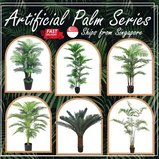 Raya Sale Artificial Palm Tree Plant 6 Designs, Furniture & Home Living