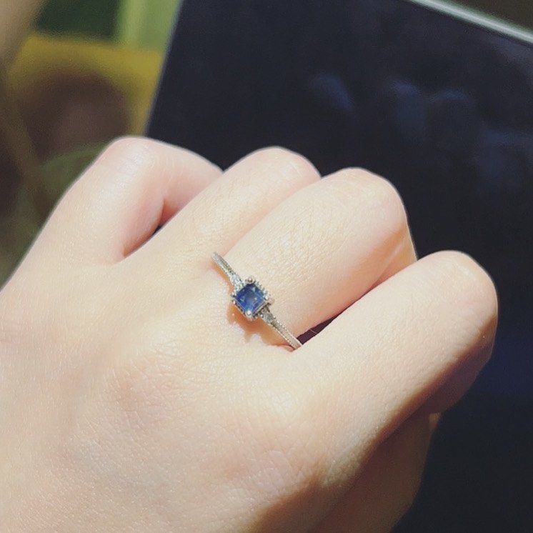 Authentic blue sapphire ring Women s Fashion Jewelry