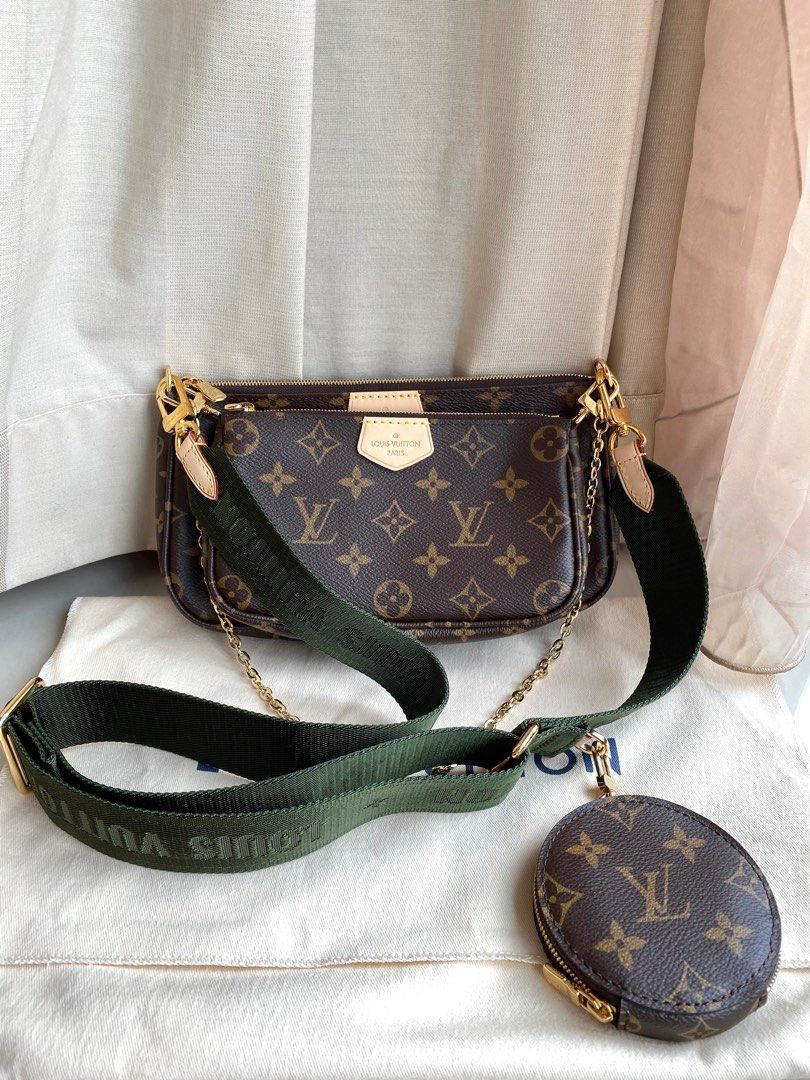 LV MULTI POCHETTE 3 in 1 GREEN, Luxury, Bags & Wallets on Carousell