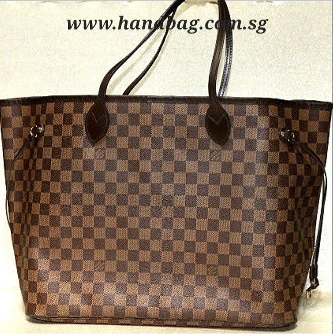 Authentic LV Neverfull MM Damier Ebene, Luxury, Bags & Wallets on Carousell