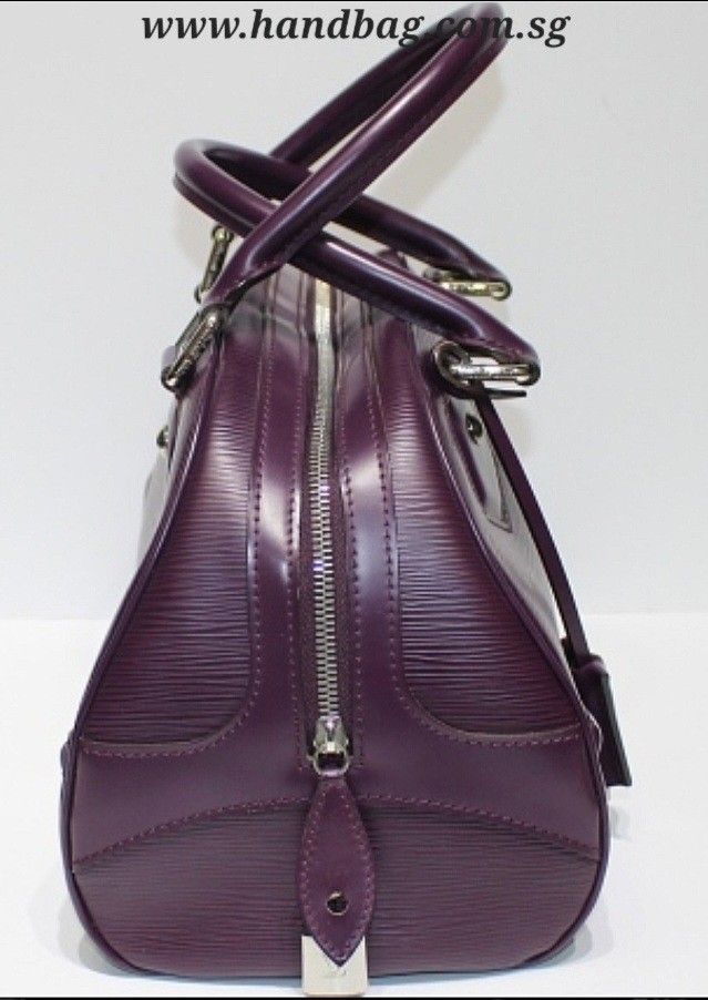 Pochette Montaigne Epi Leather Cassis