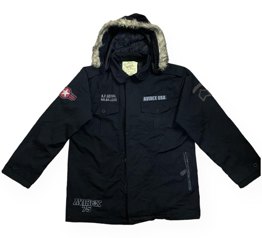 AVIREX USA JACKET W/ detachable hood, Men's Fashion, Coats, Jackets and