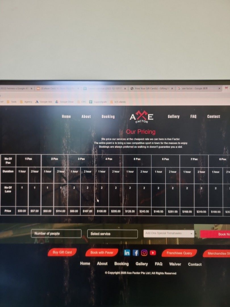 Axe factor axe throwing voucher for 1, Tickets & Vouchers, Vouchers on