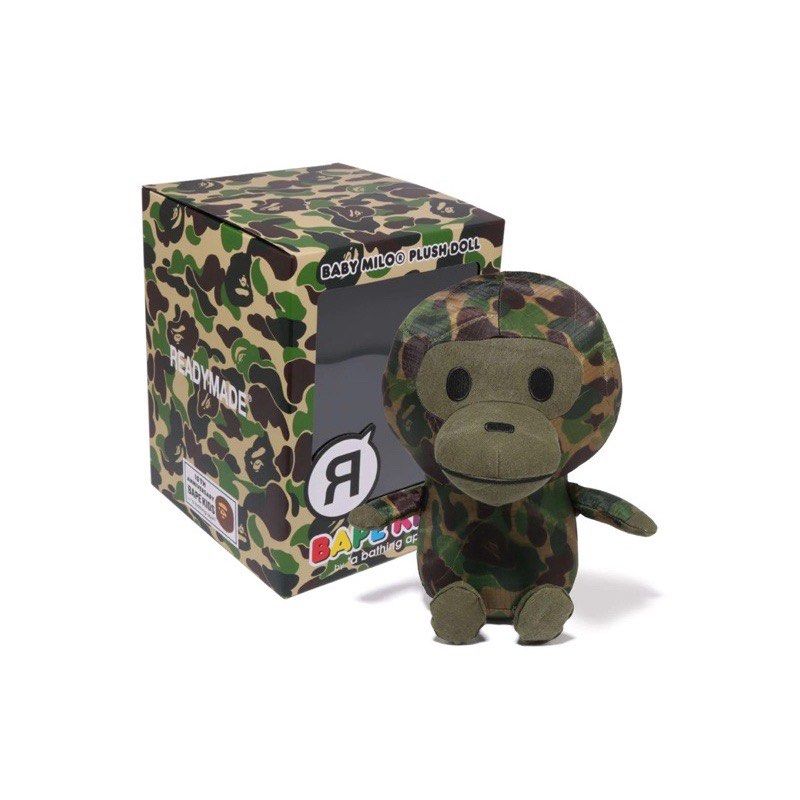 BAPE X READYMADE 15TH ANNIVERSARY ABC CAMO PLUSH DOLL (M) milo 猴