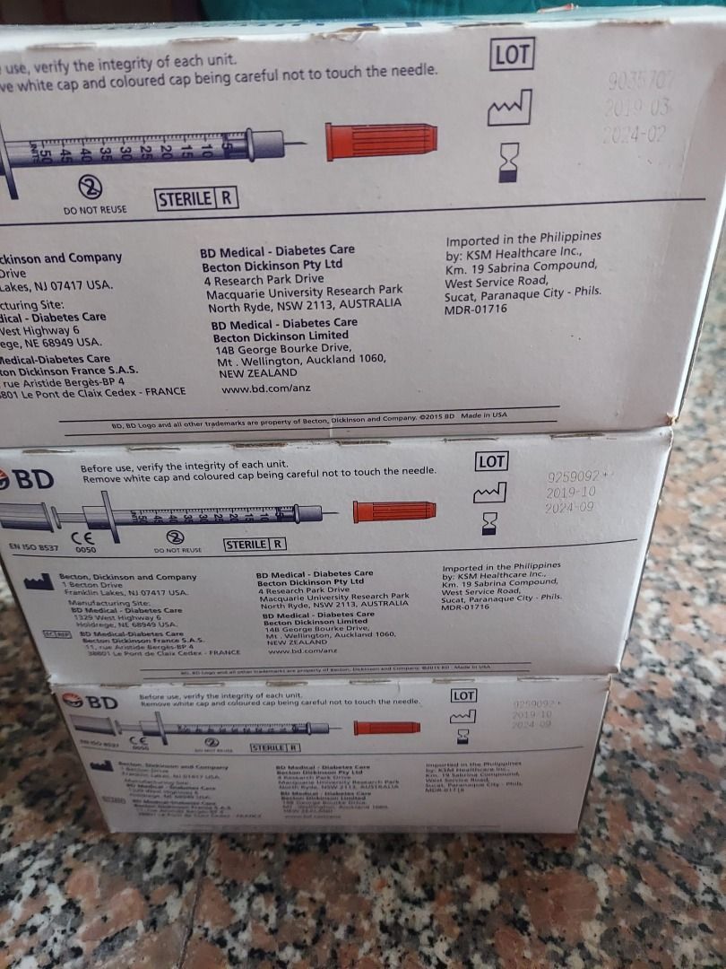 BD UltraFine Insulin Syringe 6mm Needle (0.5mL), Health & Nutrition