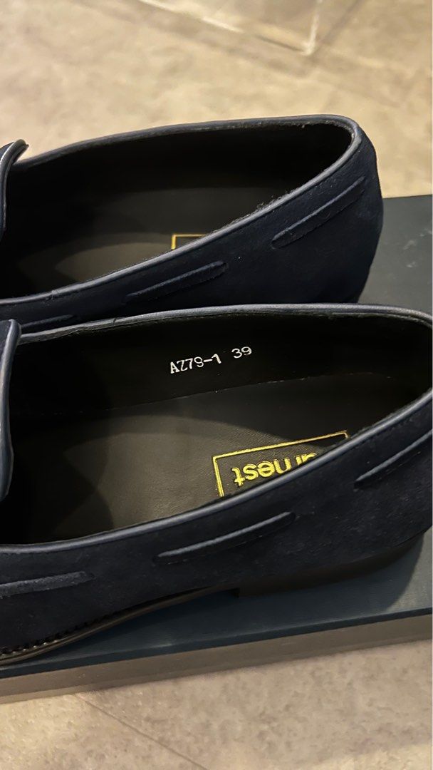 Mens blue suede tassel loafers store