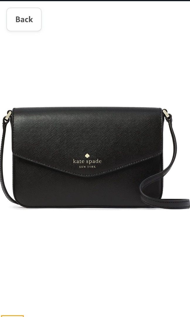 Kate spade black envelope clutch sales