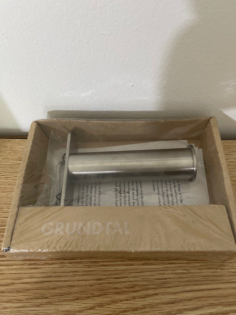 BNIB Ikea Grundtal toilet roll holder, Furniture & Home Living