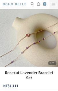 BOHO BELLE Rosecut Lavender Bracelet Set 紫水晶/粉晶手鍊
